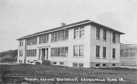 Mineral Springs Sanitarium, Cannon Falls Minnesota, 1916