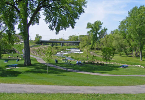 Park and Falls on the Cannon River, Cannon Falls Minnesota, 2010