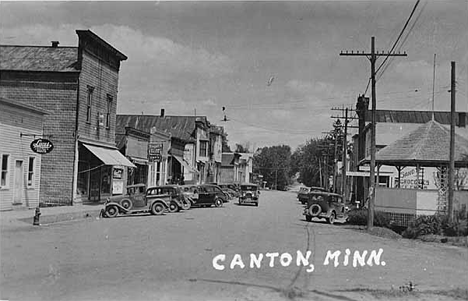 Street scene in Canton Minnesota, 1938