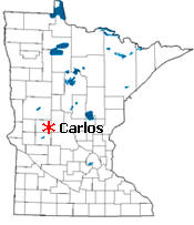 Location of Carlos Minnesota