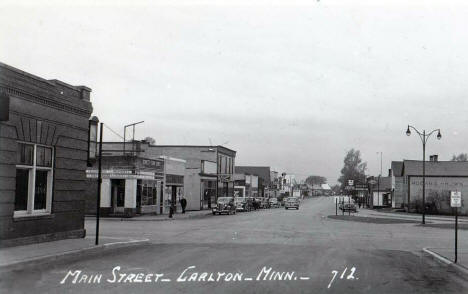 Main Street, Carlton Minnesota, 1940's