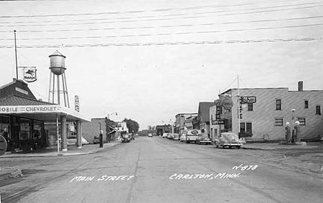 Main Street, Carlton Minnesota, 1950