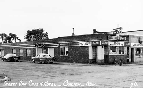 Street Car Cafe and Motel, Carlton Minnesota, 1955