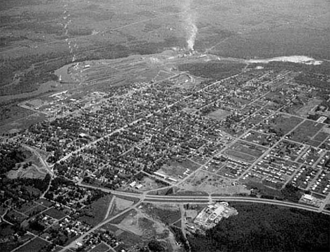 Aerial view, Carlton Minnesota, 1970