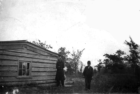 Mah-Duay-Go-No-Wind and Reverend John Wright, Cass Lake, 1895