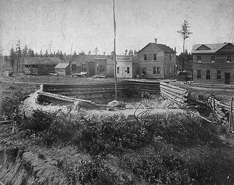 General view of Cass Lake Minnesota, 1900