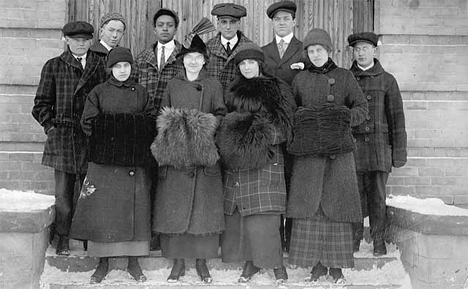 Graduating class, Cass Lake High School, Cass Lake Minnesota, 1915