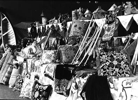 Display at Indian Art Exposition, Cass Lake Minnesota, late 1910's