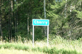 Road Sign at Cherry Minnesota