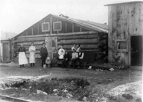 Swenby's camp, first building on Chisholm townsite, 1901