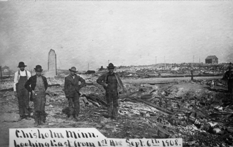 Looking east from 1st Avenue, Chisholm Minnesota, 1908