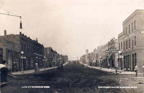 Lake Street, Chisholm Minnesota, 1910