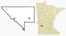 Location of Clara City, Minnesota