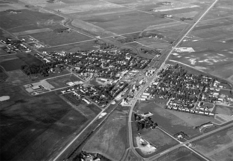 Aerial view, Clara City Minnesota, 1969