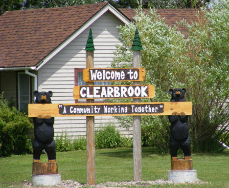 Welcome to Clearbrook Minnesota Sign, 2008