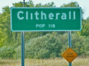 Clitherall Minnesota Population Sign