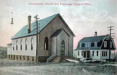 Presbyterian Church and Parsonage, Cloquet Minnesota, 1910's