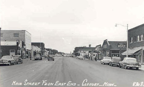 Street scene, Cloquet Minnesota, 1950's