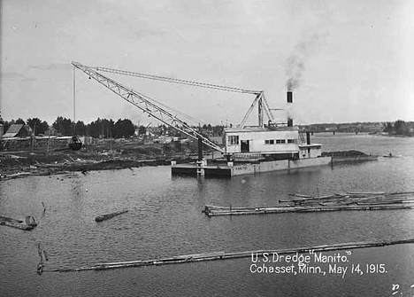 US Dredge Manito, Cohasset Minnesota, 1915