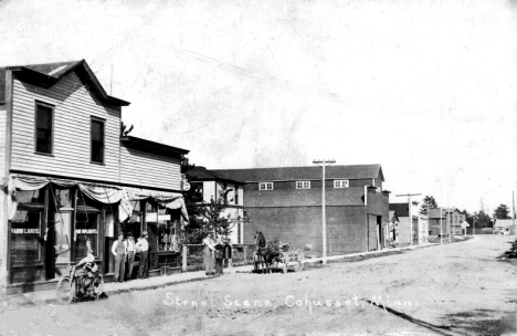 Street scene, Cohasset Minnesota, 1915