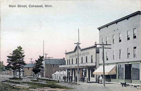 Main Street, Cohasset Minnesota, 1910
