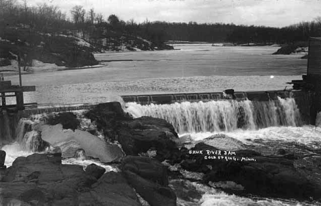 Sauk River Dam, Cold Spring Minnesota, 1908