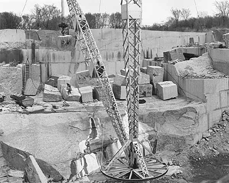 Granite quarry near Cold Spring Minnesota, 1955