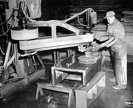 Granite finishing plant, Cold Spring Minnesota, 1957