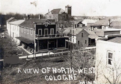 Street scene, Cologne Minnesota, 1907