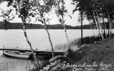 Scene at Black Bay Resort, Cook Minnesota, 1950's