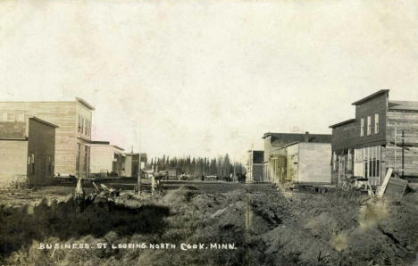 Business Street looking north, Cook Minnesota, 1918