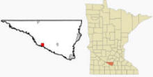 Location of Courtland, Minnesota