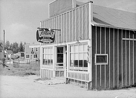 Beer Parlor and Barber Shop, Craigville Minnesota, 1937