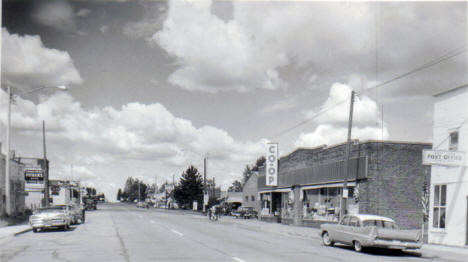Street scene, Cromwell Minnesota, 1960