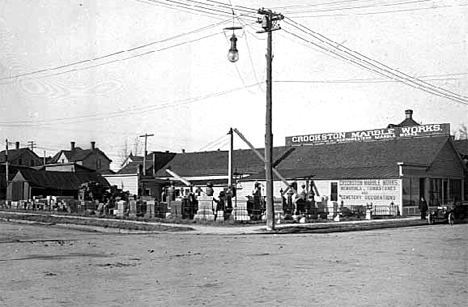 Crookston Marble Works, Crookston Minnesota, 1910