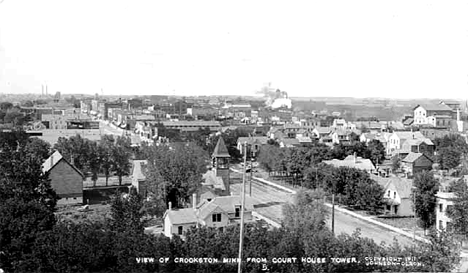 View of Crookston from the Courthouse Tower, Crookston Minnesota, 1911