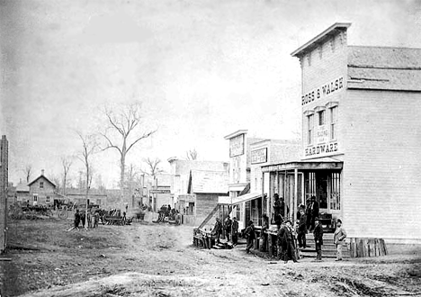 Street in Crookston Minnesota, 1870