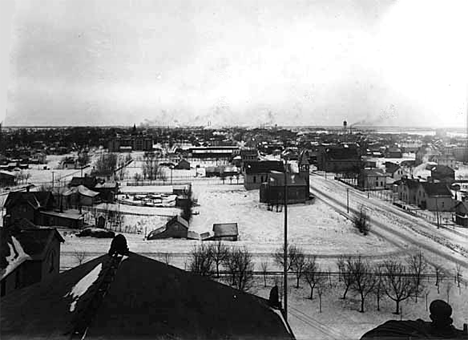 Looking southwest from the Courthouse tower, Crookston Minnesota, 1900