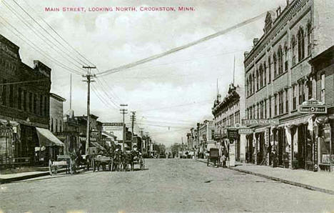 Main Street looking north, Crookston Minnesota, 1905