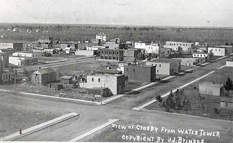 View of Crosby Minnesota from the water tower, 1912