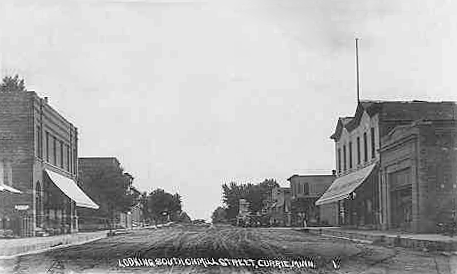 Looking south on Mill Street, Currie Minnesota, 1916
