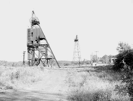 Shaft of the Kennedy Mine, first mine on the Cuyuna Range, 1959