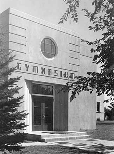 Reinforced concrete gymnasium, Cyrus Minnesota, 1940