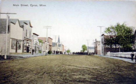 Main Street, Cyrus Minnesota, 1917