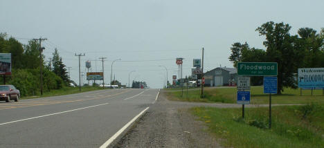 Entering Floodwood on Highway 2, 2006