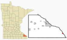 Location of Dakota, Minnesota