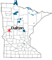 Location of Dalton Minnesota