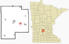Location of Darwin, Minnesota