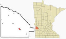 Location of Dawson, Minnesota