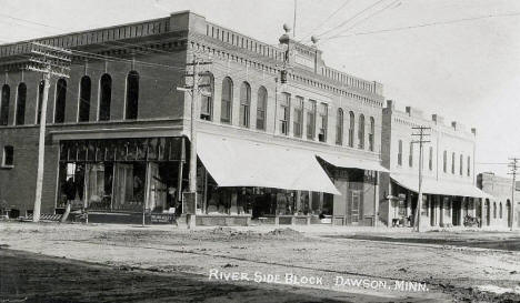 Riverside Block, Dawson Minnesota, 1908